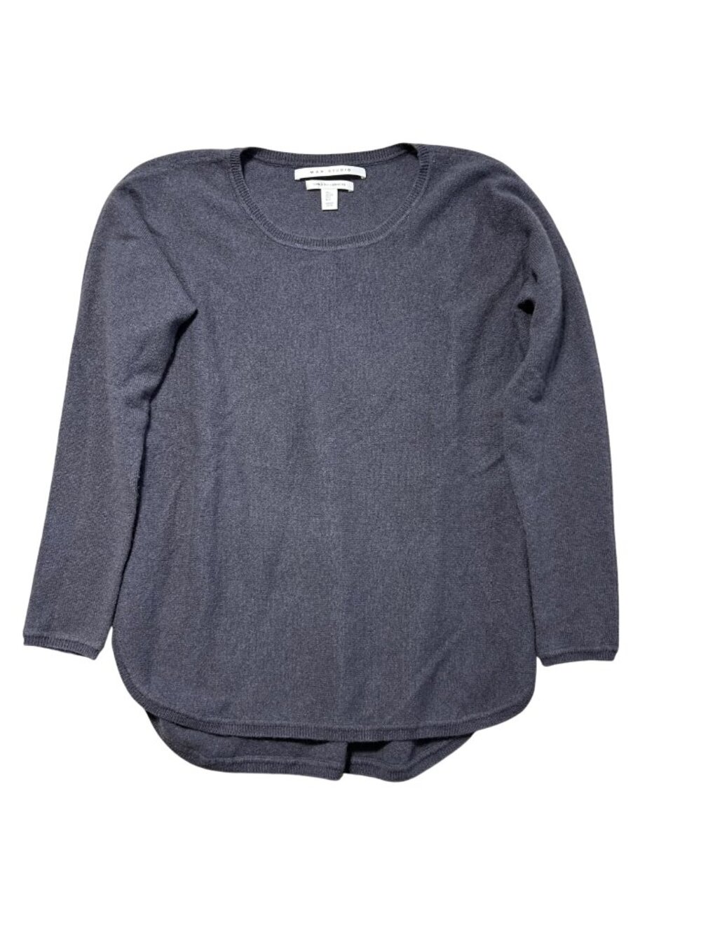Max Studio Women's Sz Large Gray Cashmere Long Sleeve Sweater